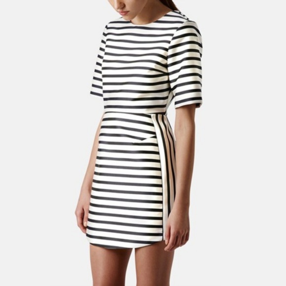 Topshop Dresses & Skirts - NWT TOPSHOP Satin Stripe A-Line Dress